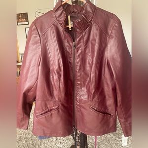 Dress Barn Women’s leather-like jacket